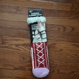 Slumber Socks - Red and White